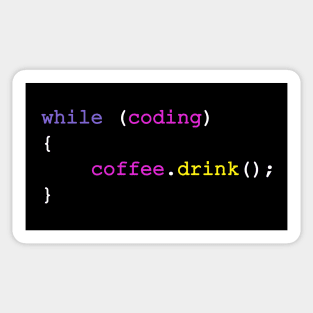 Programmer and coffee Sticker